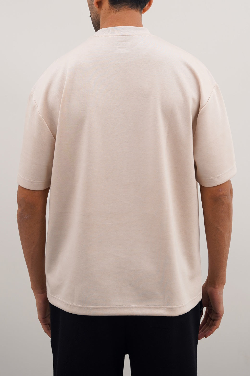 BEIGE SOFT SCUBA T-SHIRT