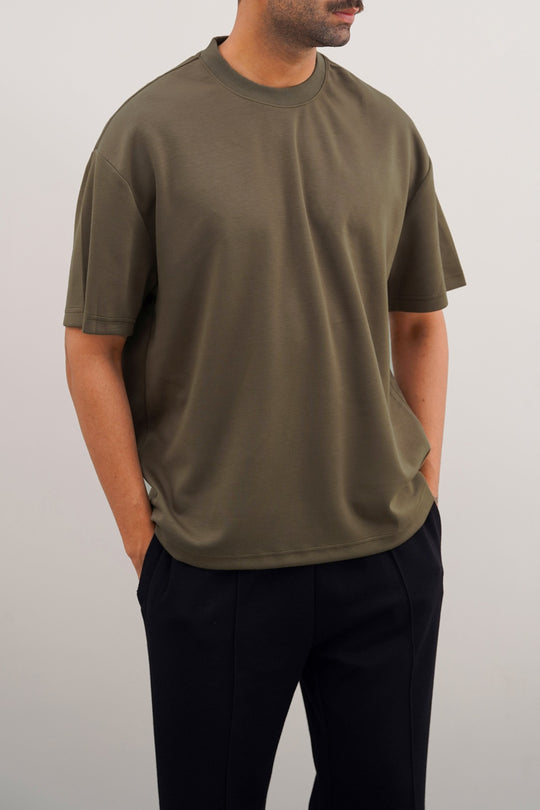 OLIVE SOFT SCUBA T-SHIRT