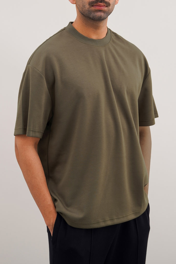 OLIVE SOFT SCUBA T-SHIRT