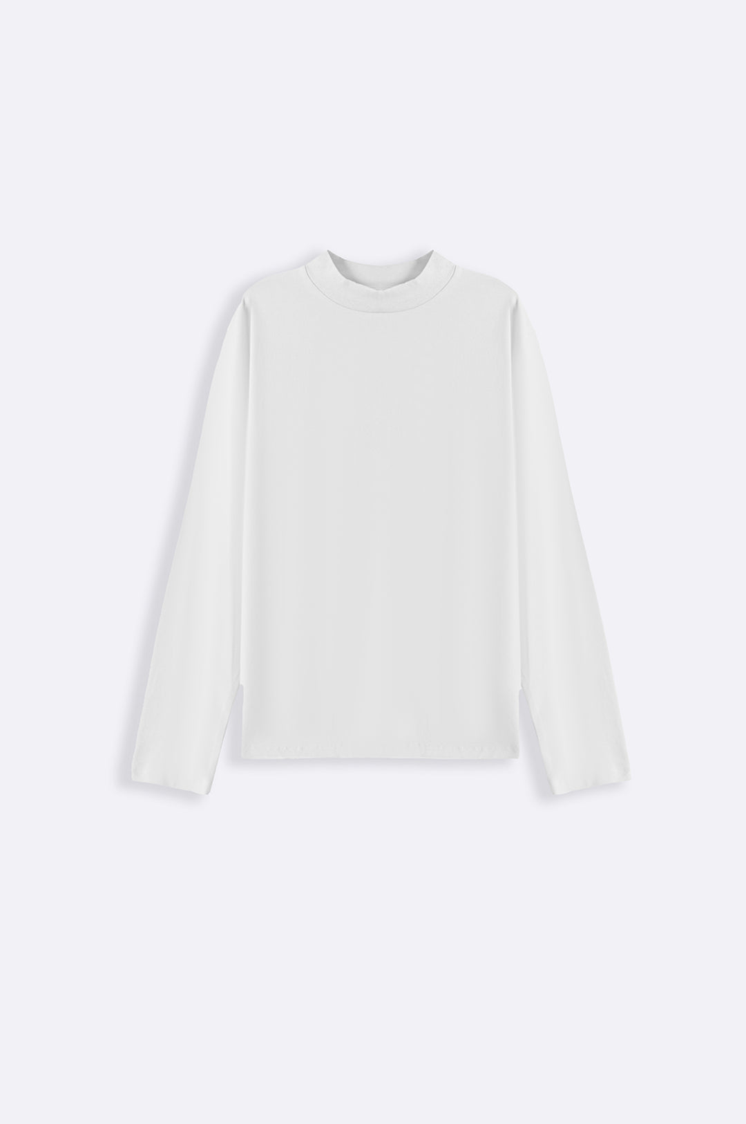 WHITE HIGH NECK T-SHIRT