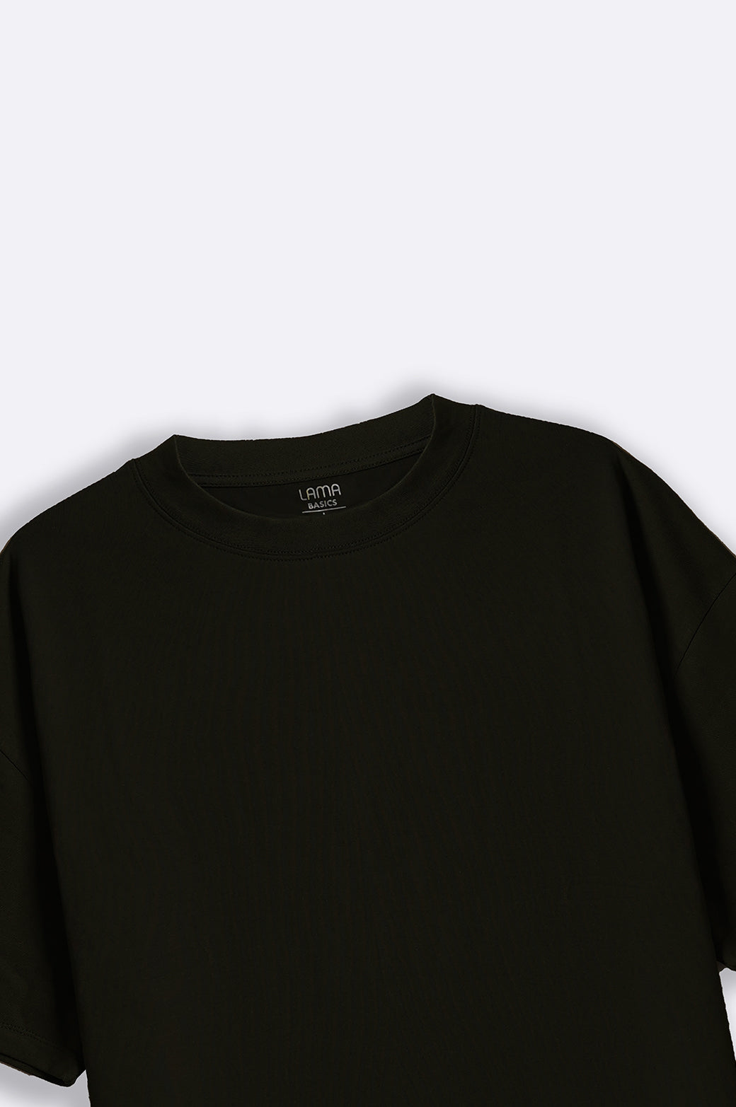 BLACK ALL-COTTON CREW TEE