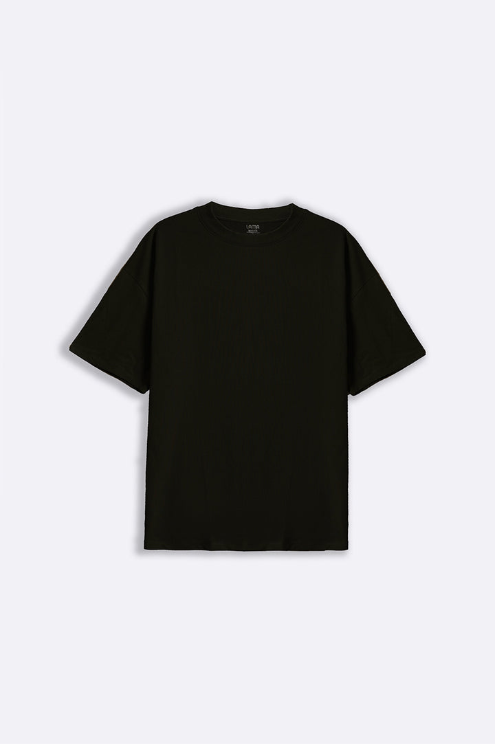 BLACK ALL-COTTON CREW TEE
