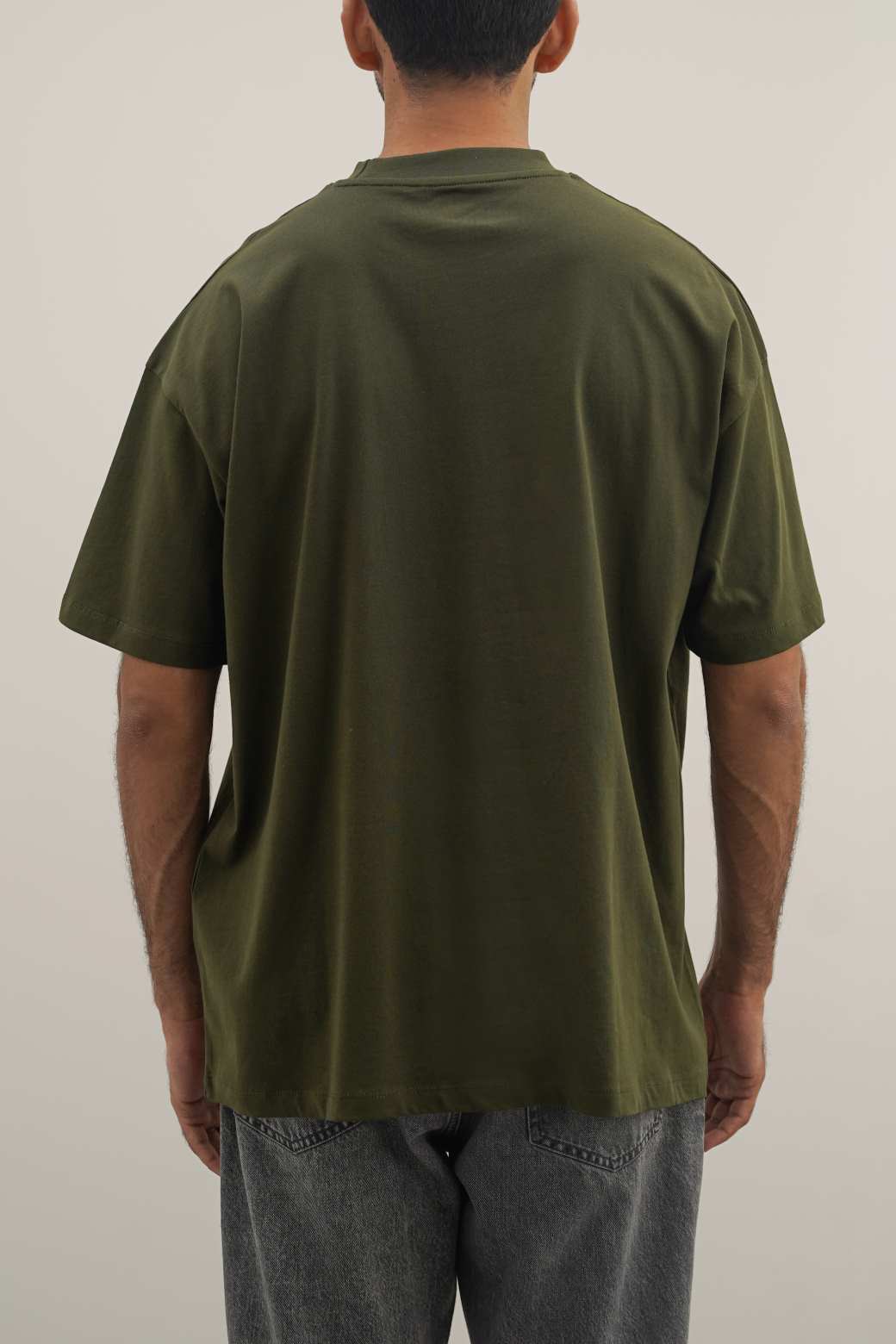 DARK OLIVE ALL-COTTON CREW TEE