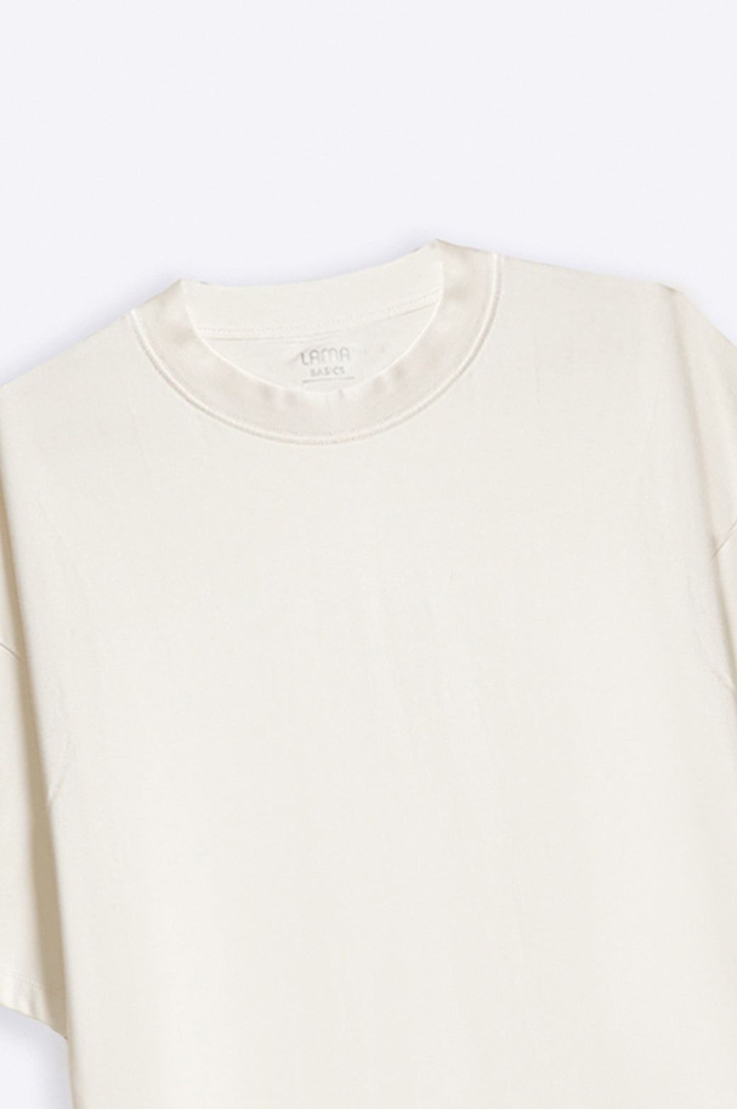 IVORY ALL-COTTON CREW TEE