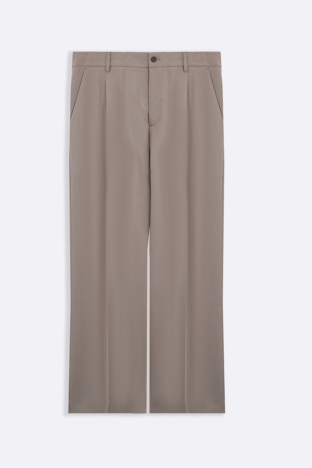 BEIGE 3D PLEATED PANTS