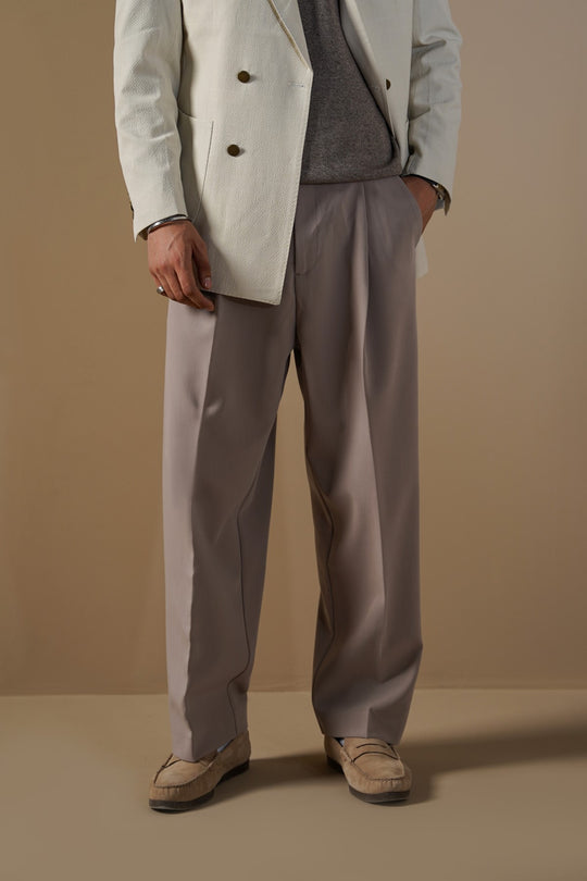 3D PLEATED PANTS