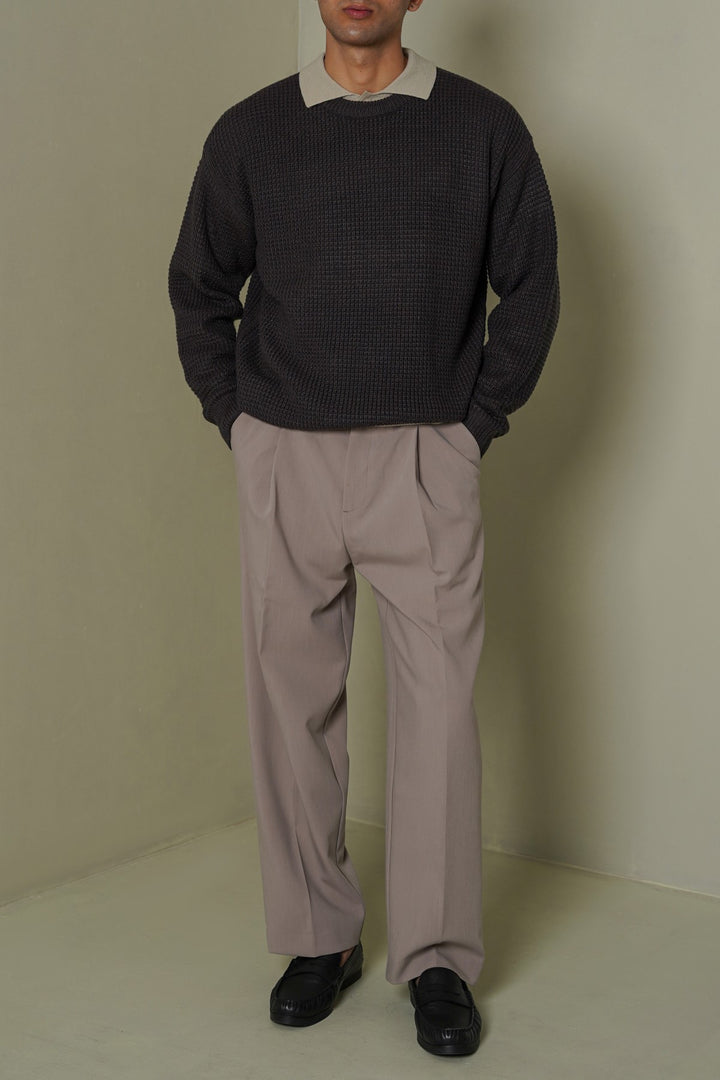 3D PLEATED PANTS