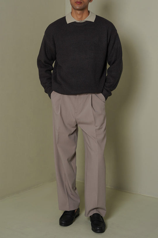 3D PLEATED PANTS