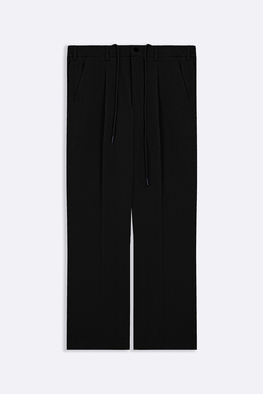 BLACK TAILORED EASY PANTS