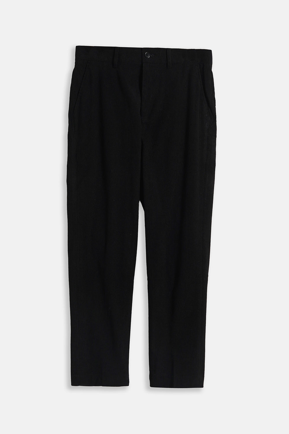 BLACK SLIMFIT CORDUROY PANTS