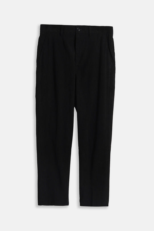 BLACK SLIMFIT CORDUROY PANTS