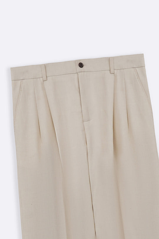 DOUBLE PLEAT TAILORED PANTS
