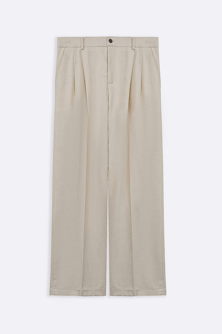 DOUBLE PLEAT TAILORED PANTS