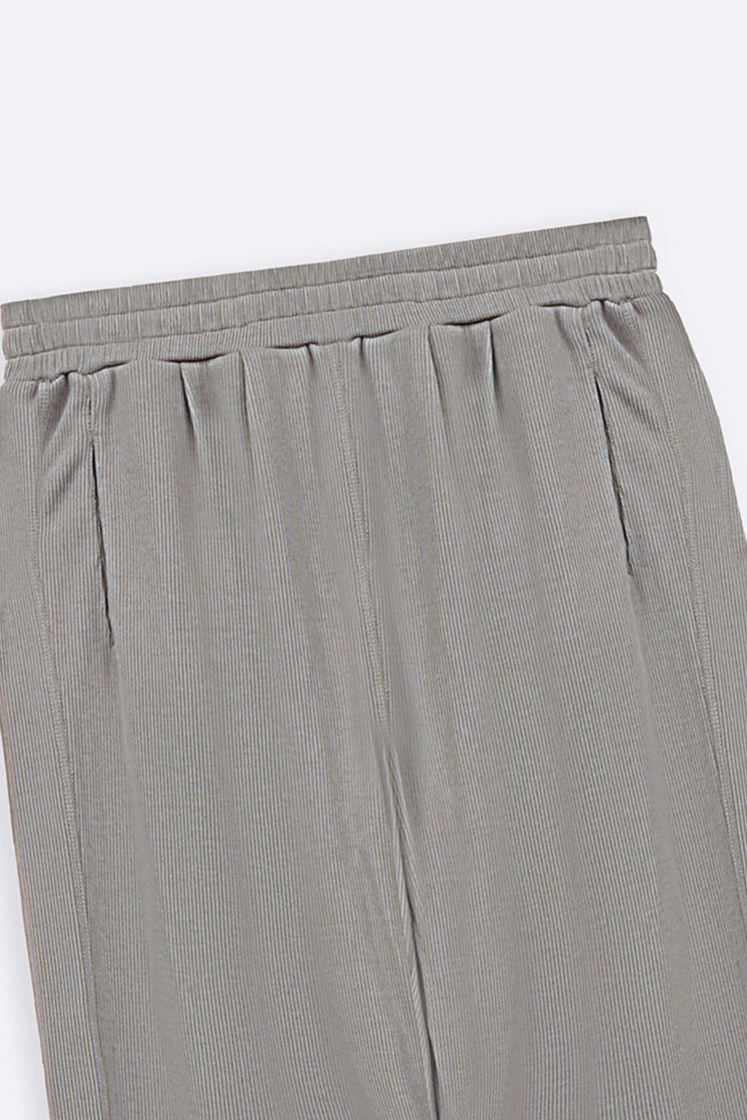 LIGHT GREY KNITTED LOOSE PANTS