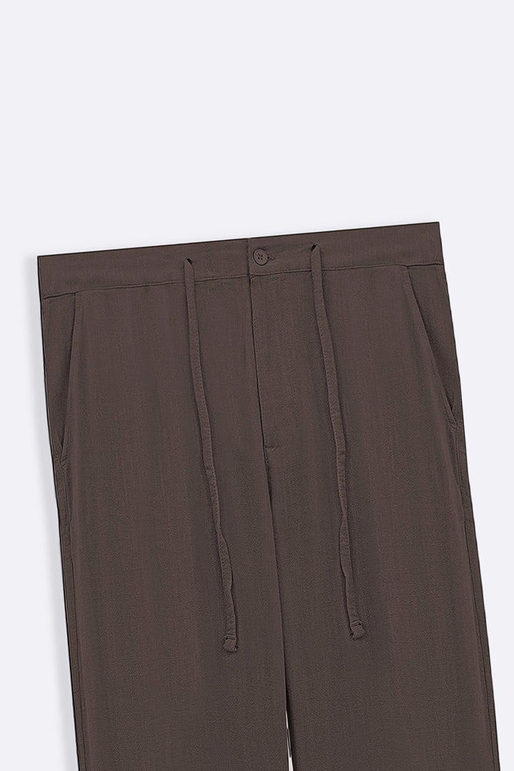 MOUSE GREY HEAVY LINEN PANTS