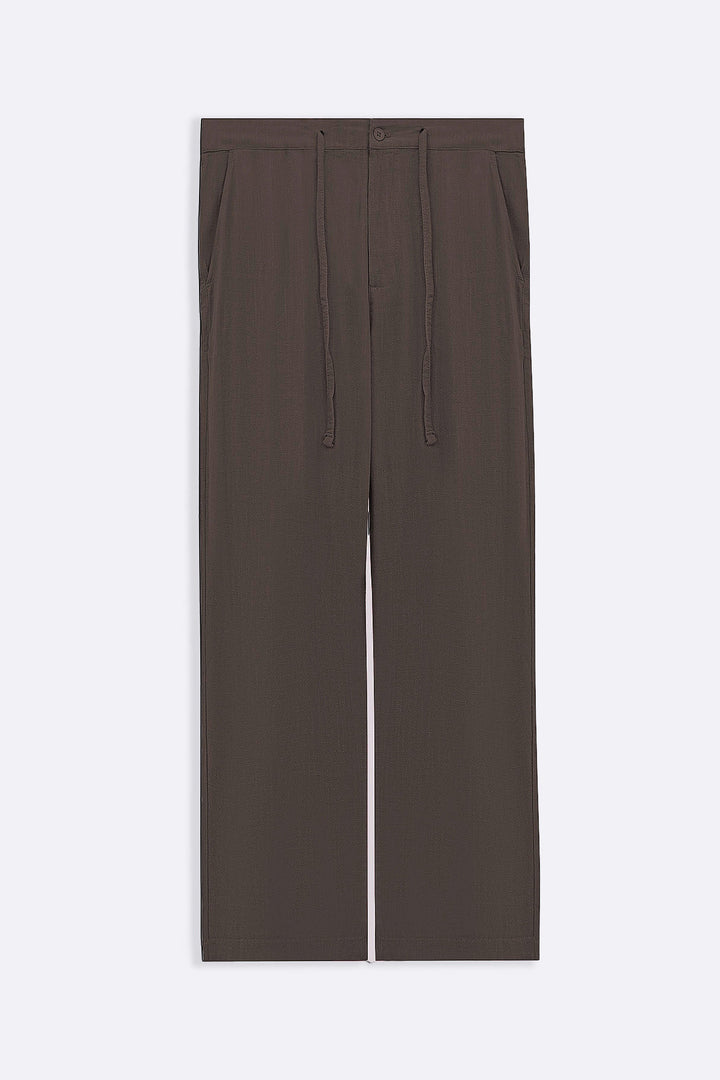 MOUSE GREY HEAVY LINEN PANTS