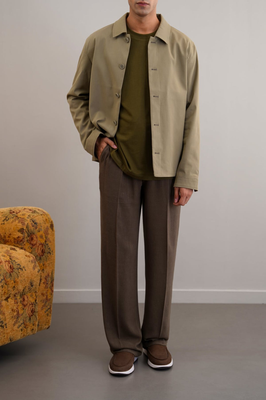 MOUSE GREY HEAVY LINEN PANTS