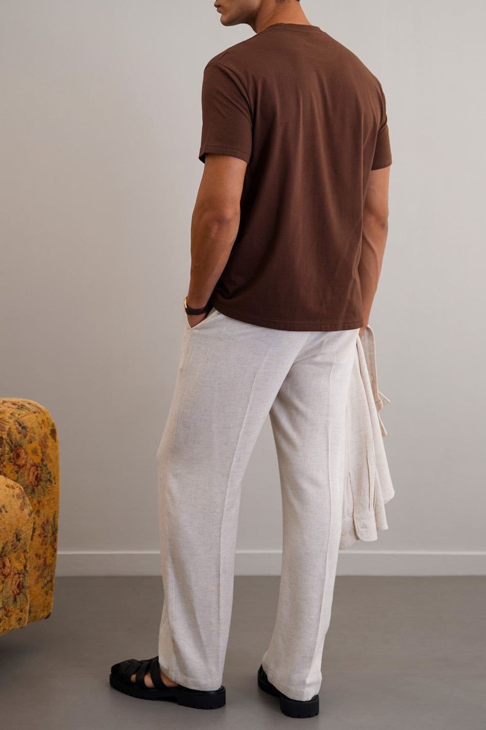 OAT MELANGE HEAVY LINEN PANTS