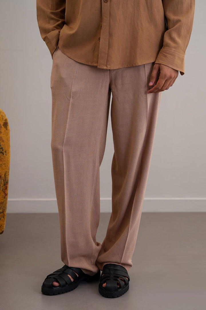 TAUPE HEAVY LINEN PANTS