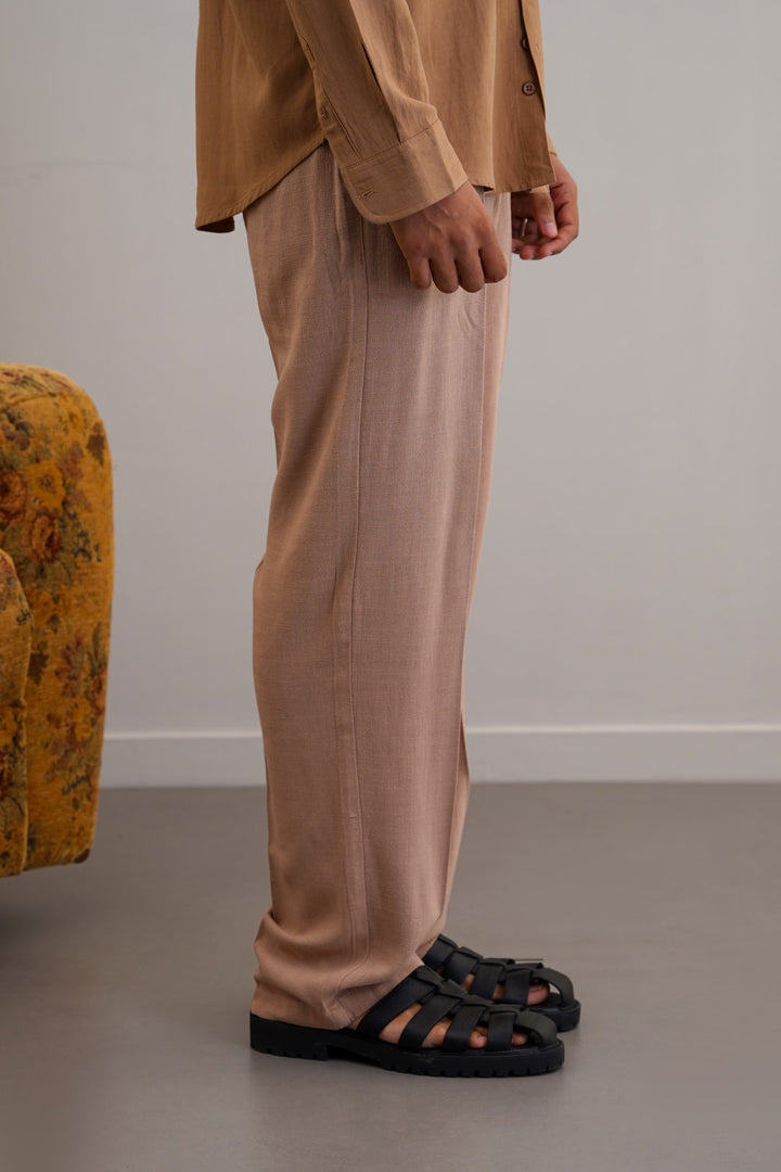 TAUPE HEAVY LINEN PANTS