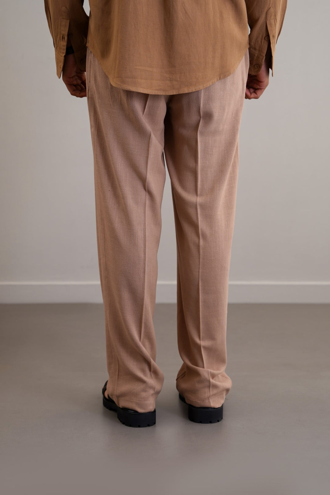 TAUPE HEAVY LINEN PANTS
