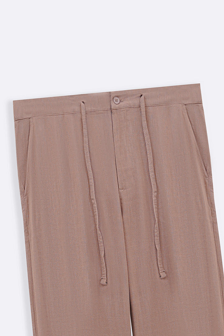 TAUPE HEAVY LINEN PANTS