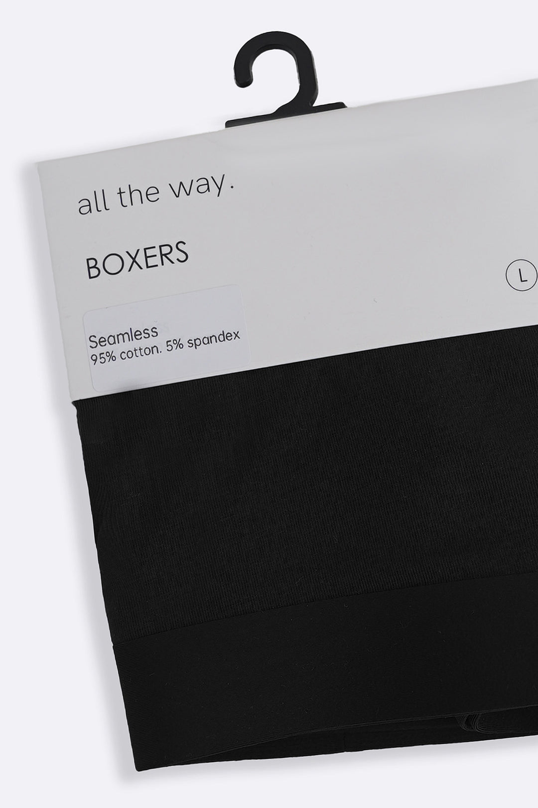 BLACK SEAMLESS BOXERS