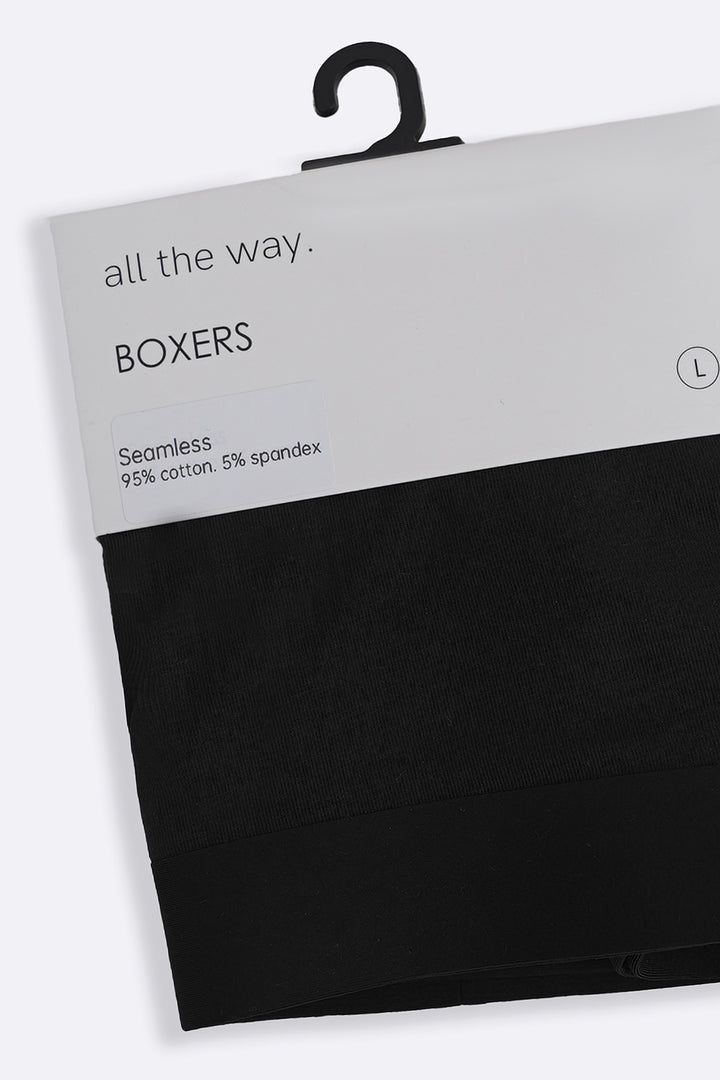 BLACK SEAMLESS BOXERS