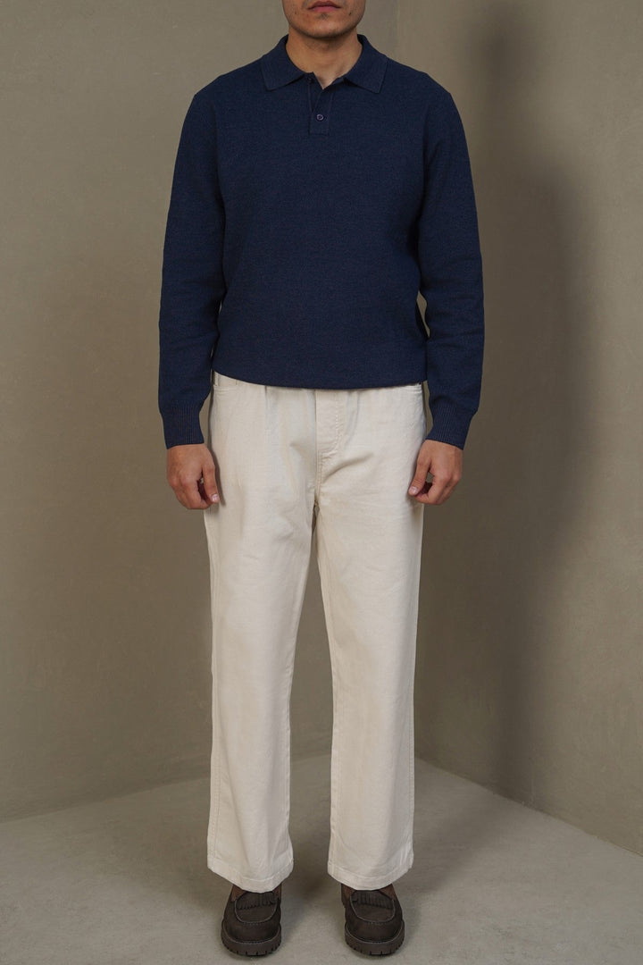 ECRU RELAXED TWILL PANTS