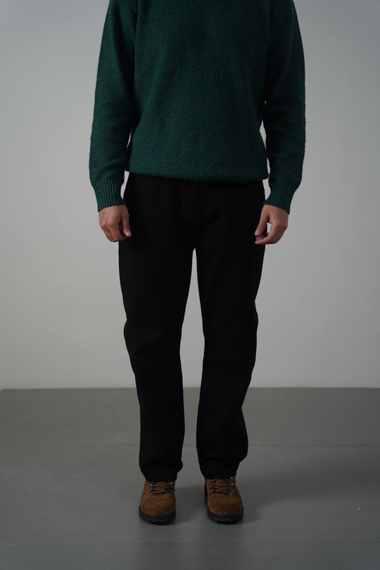 BLACK TWILL JEANS