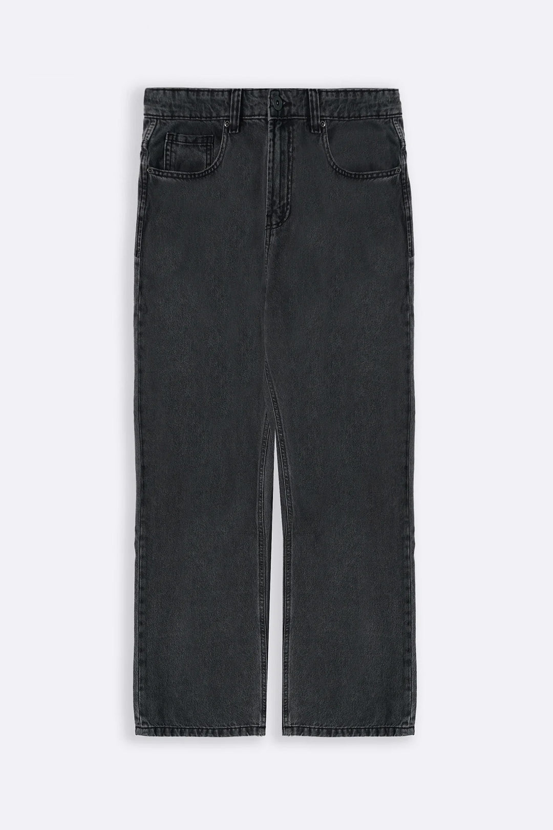 BLACK ESSENTIAL WIDE JEANS