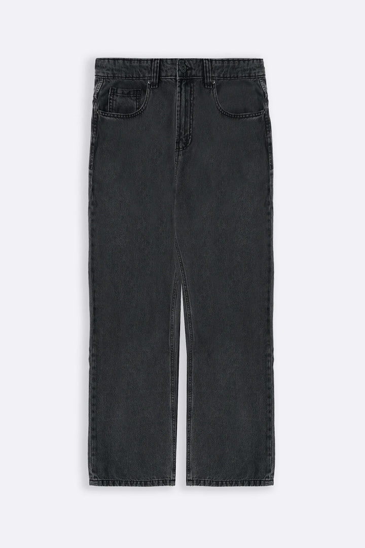 BLACK ESSENTIAL WIDE JEANS