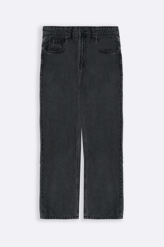 BLACK ESSENTIAL WIDE JEANS