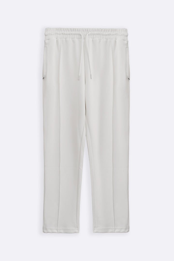 IVORY EASY PLEATED TROUSERS