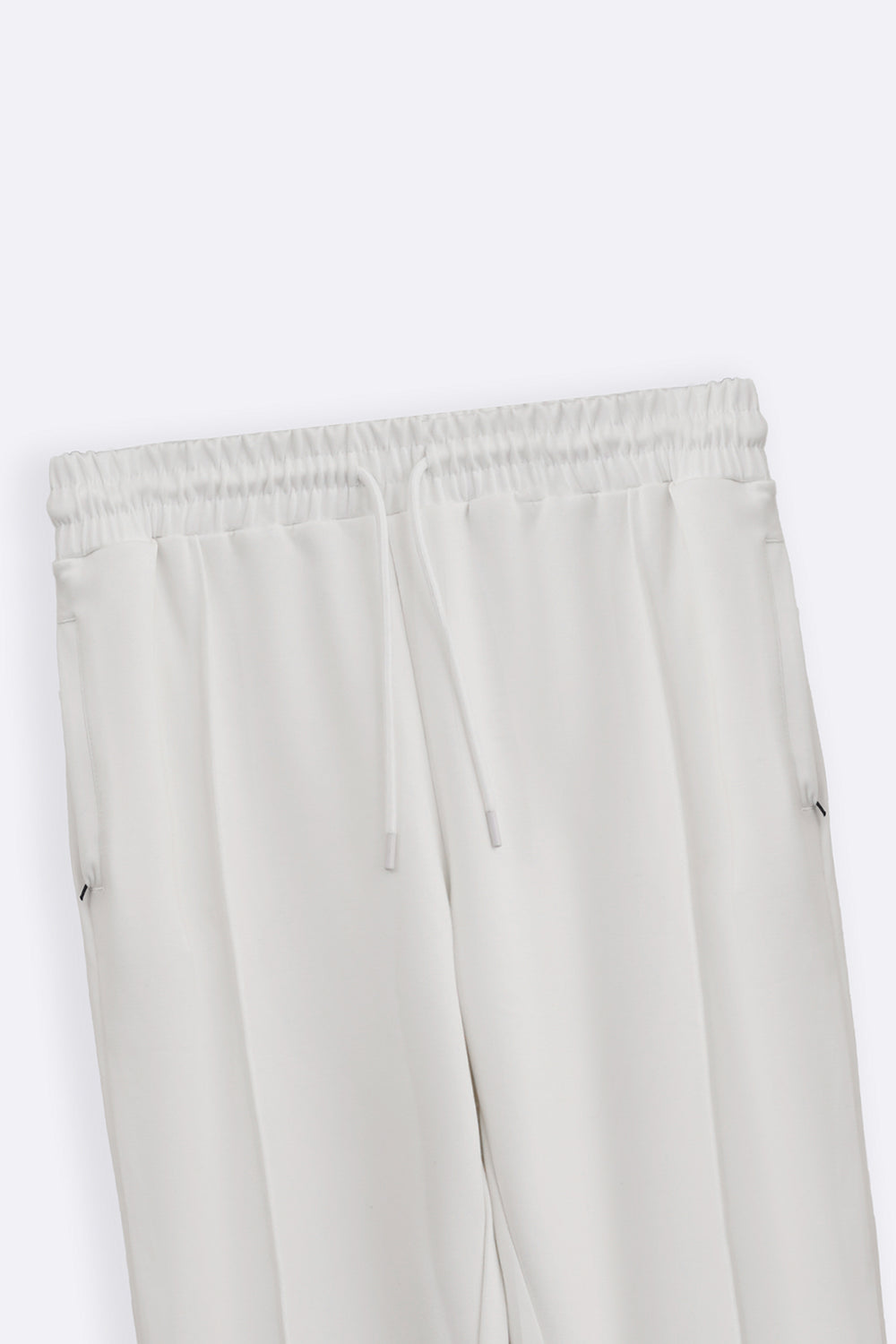 IVORY EASY PLEATED TROUSERS