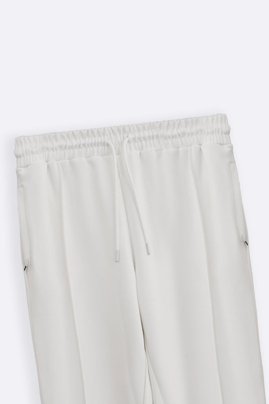 IVORY EASY PLEATED TROUSERS