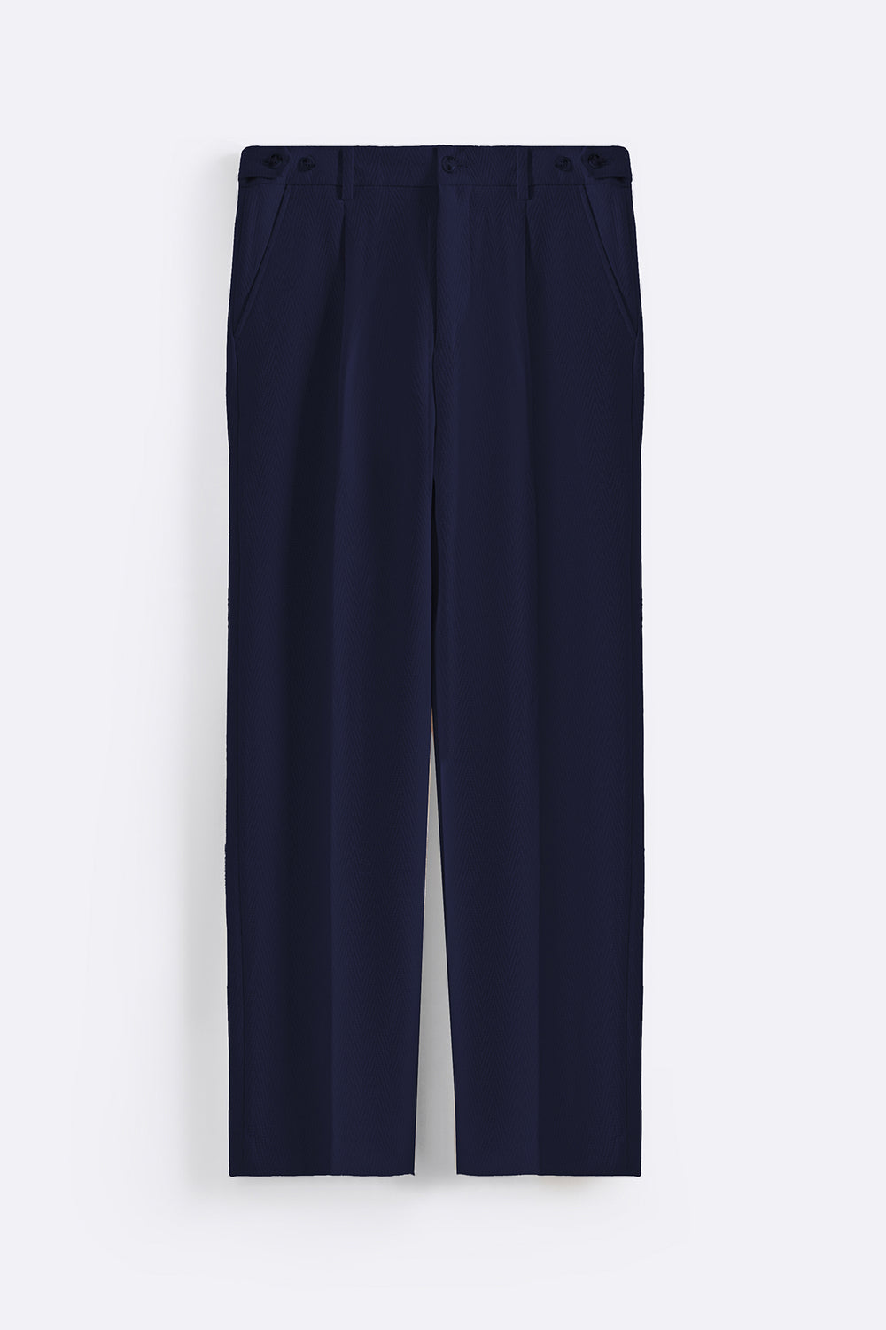 NAVY TEXTURED ADJUSTABLE PANTS