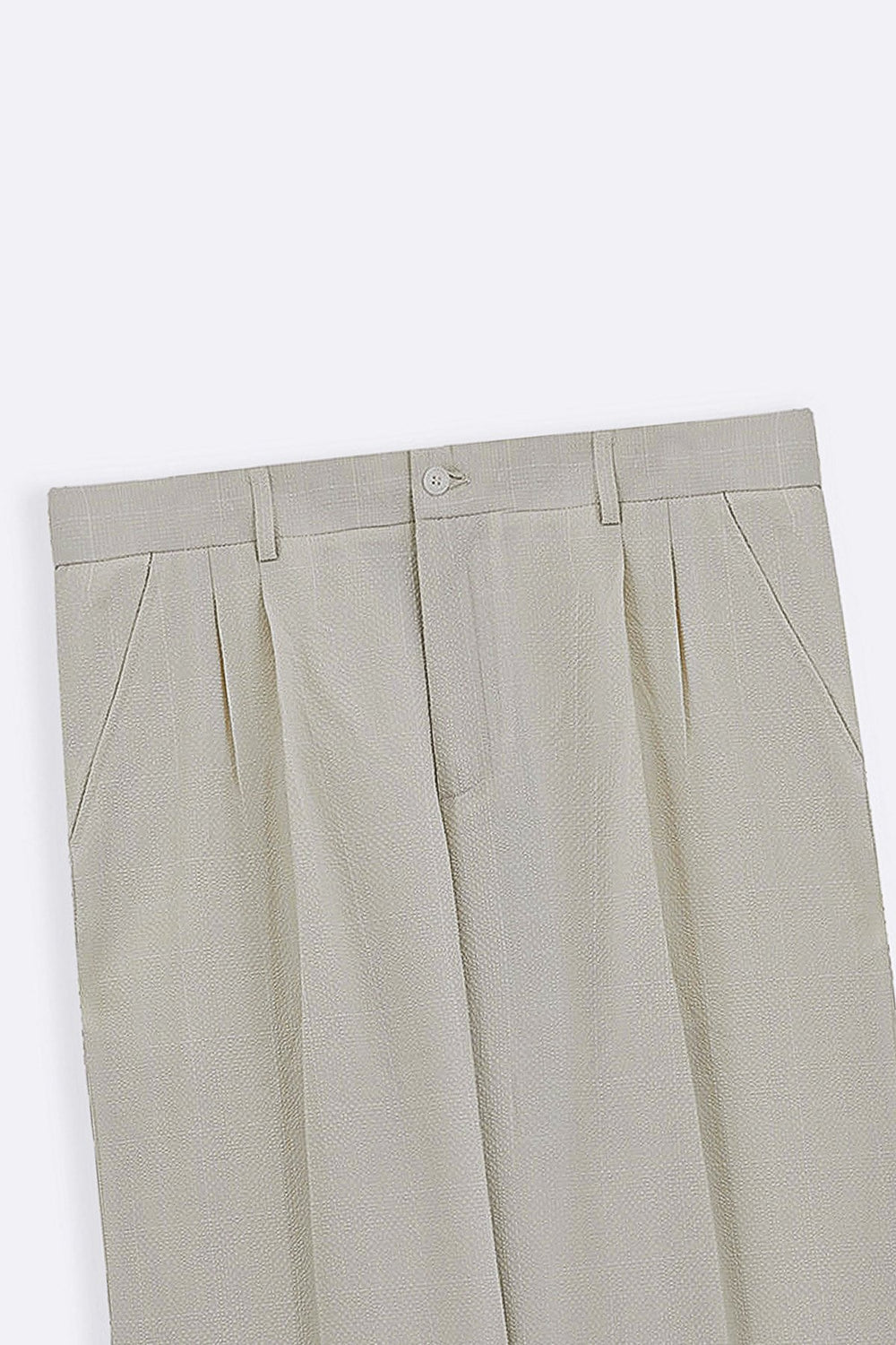 BEIGE LOOSE TAILORED PANTS