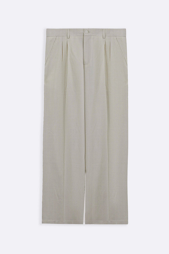 BEIGE LOOSE TAILORED PANTS
