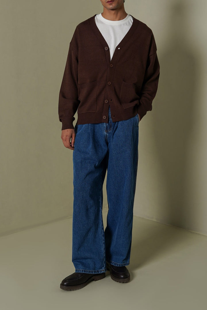 3D PLEAT DENIM PANTS