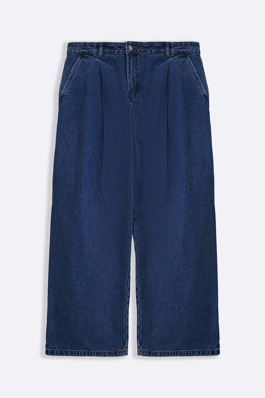 3D PLEAT DENIM PANTS