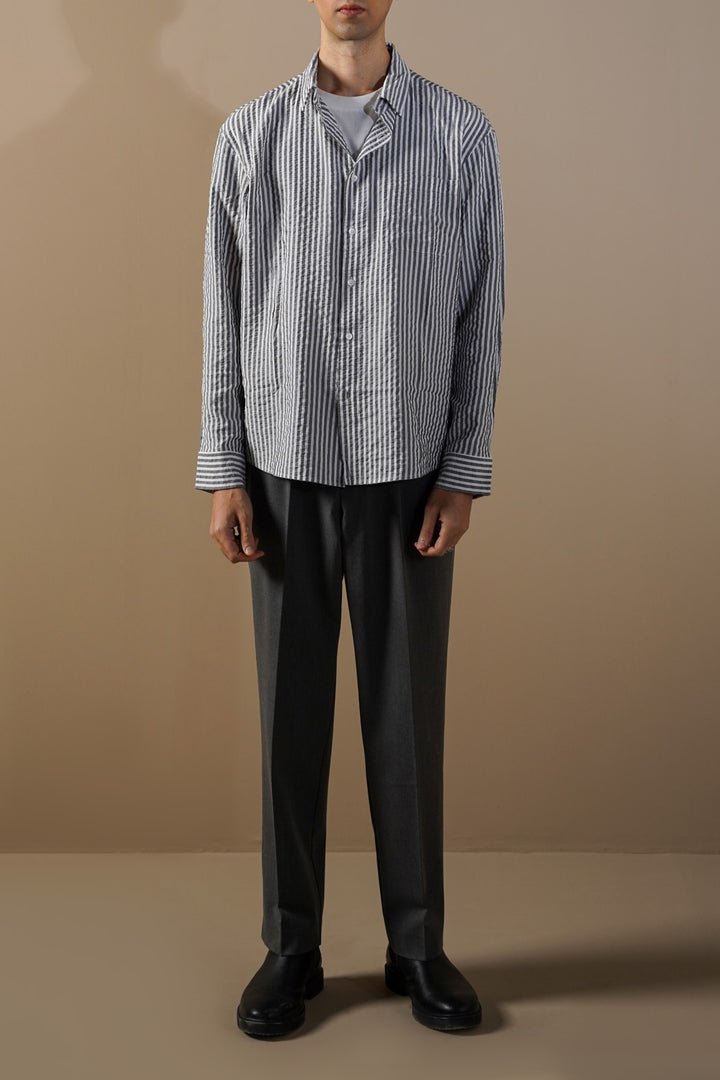 SEERSUCKER FLOWY SHIRT