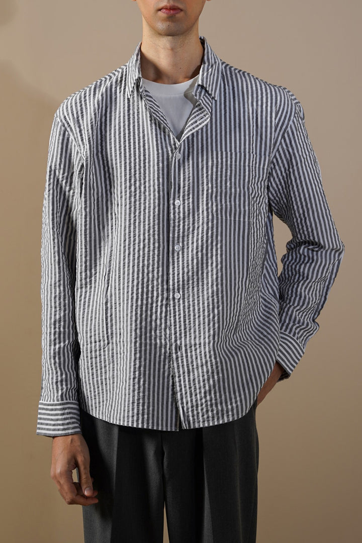 SEERSUCKER FLOWY SHIRT