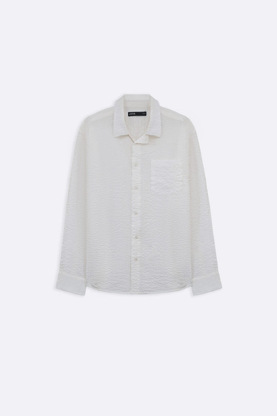 SEERSUCKER FLOWY SHIRT