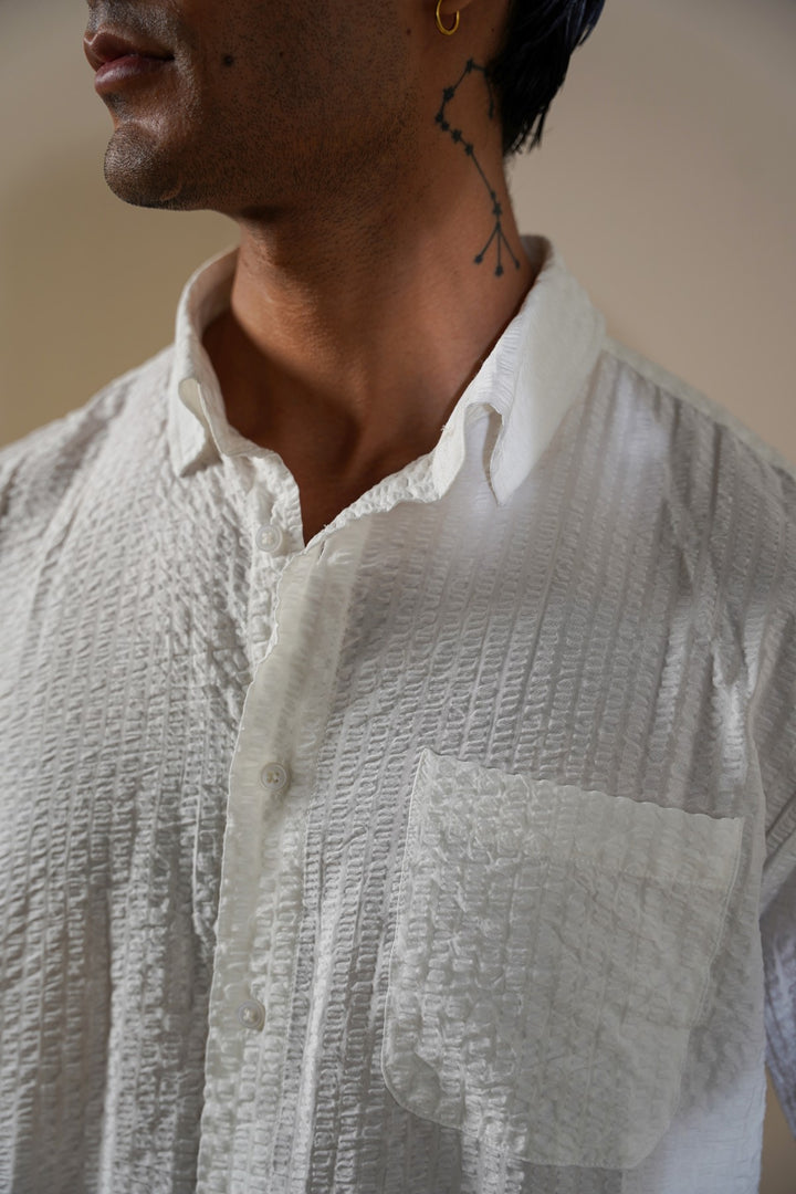 SEERSUCKER FLOWY SHIRT