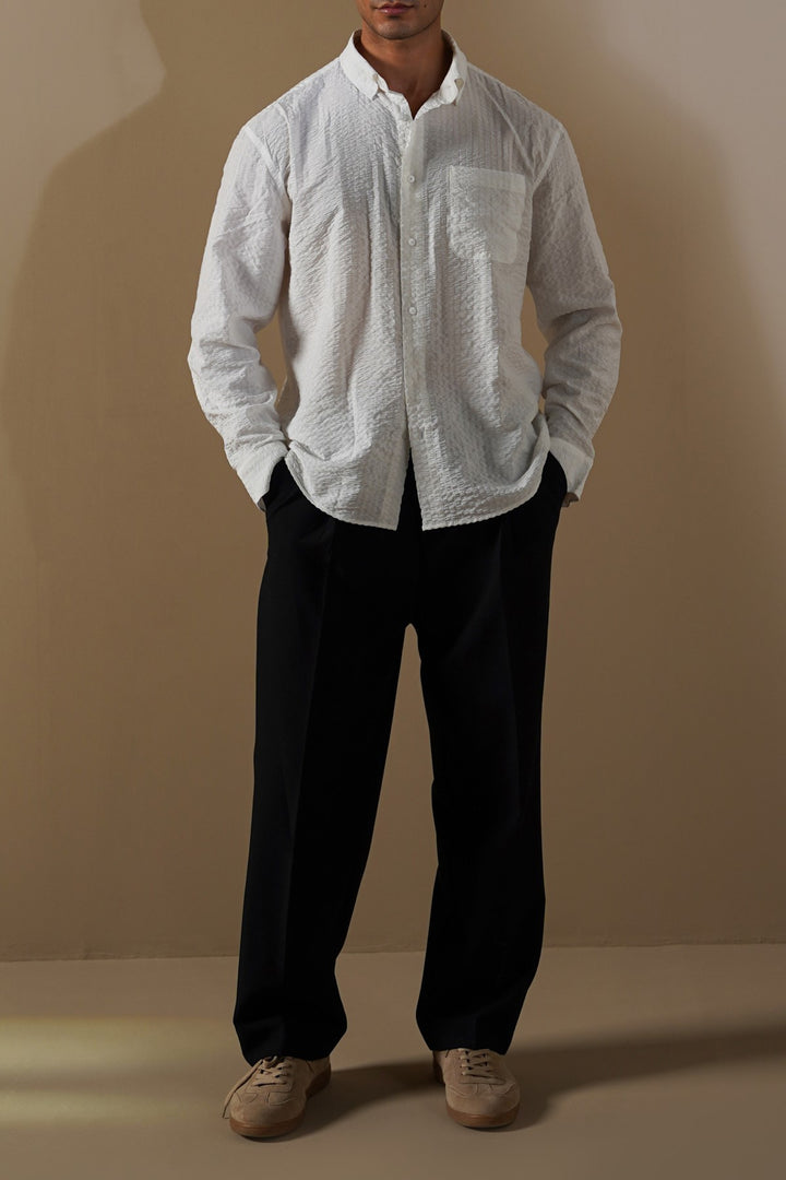 SEERSUCKER FLOWY SHIRT