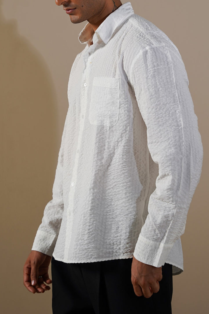 SEERSUCKER FLOWY SHIRT