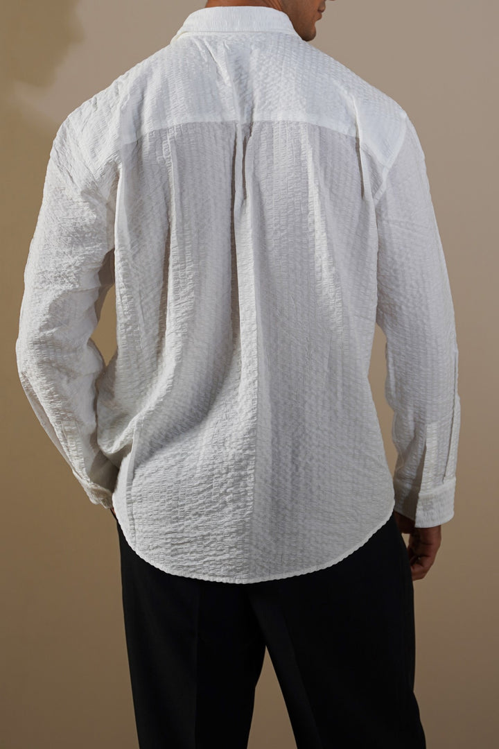 SEERSUCKER FLOWY SHIRT