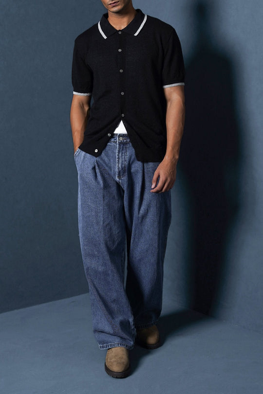 BLACK CLUB POLO CARDIGAN