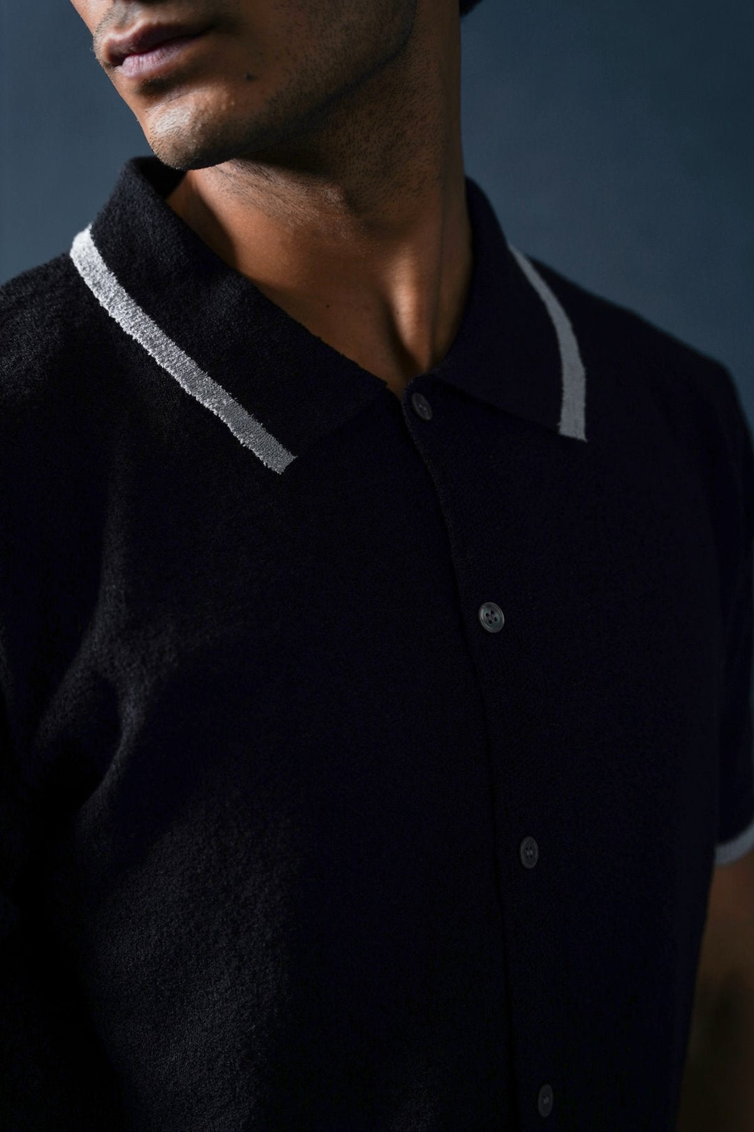BLACK CLUB POLO CARDIGAN